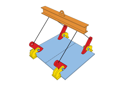 Комплект для подъёма листового проката